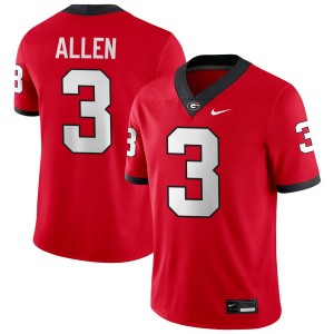 College Football Mens Red #3 CJ Allen UGA Jersey