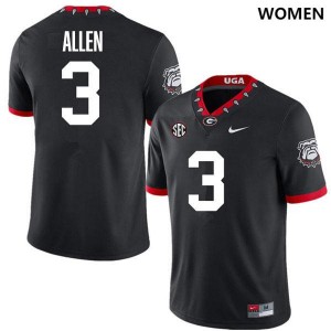 CJ Allen UGA Jersey College Football 100th Anniversary Black #3 Women's