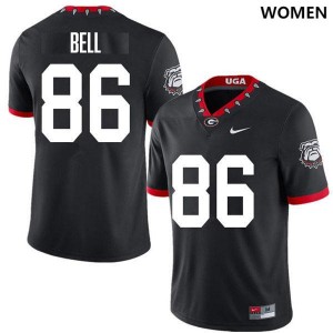 Dillon Bell UGA Jersey College Football 100th Anniversary Black #86 Womens