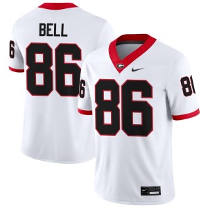 College Football Men's White #86 Dillon Bell UGA Jersey